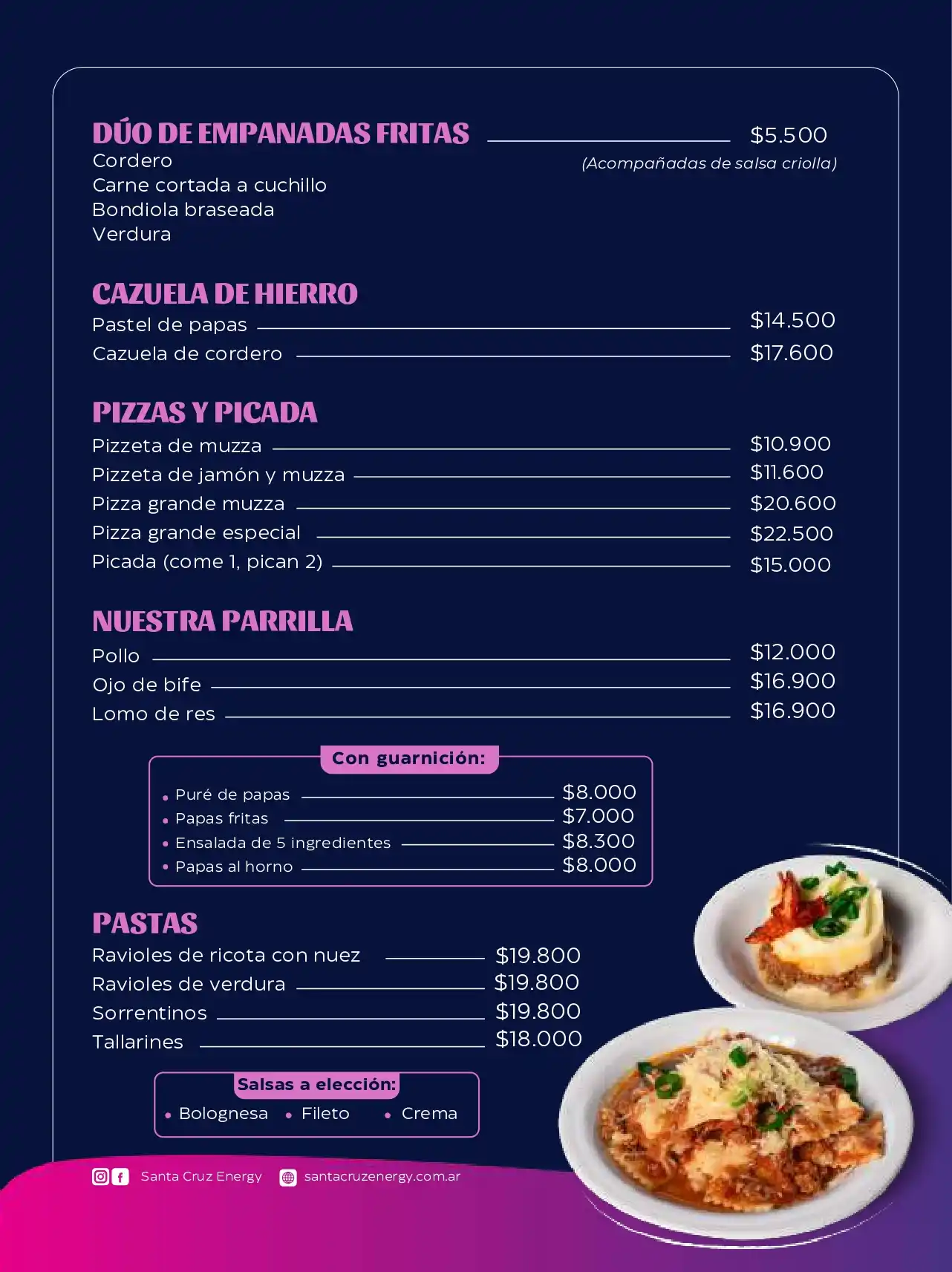 Menú página 2