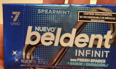 CHICLE BELDENT INFINIT 7 SPERMINT