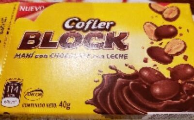 CHOC. COFLER BLOCK MANI C/CHOC. 40GR
